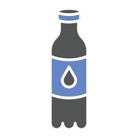 estilo de icono de botella de agua vector