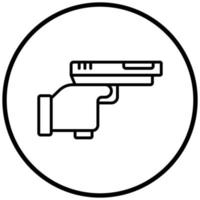 Police Shooting Icon Style vector