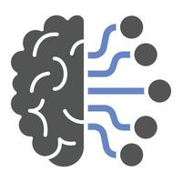 estilo de icono de cerebro vector