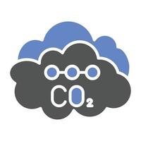 Carbon dioxide Icon Style vector