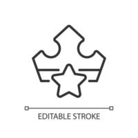 VIP bonus pixel perfect linear icon. Providing benefits for loyal customers. Marketing tactic. Thin line illustration. Contour symbol. Vector outline drawing. Editable stroke.