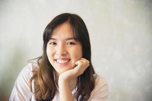 Lovely Asian young lady portriat - happy woman lifestyle concept photo