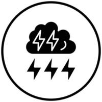 Thunderstorm Icon Style vector