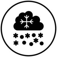 estilo de icono de nieve pesada vector