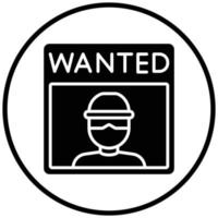 Wanted Icon Style vector