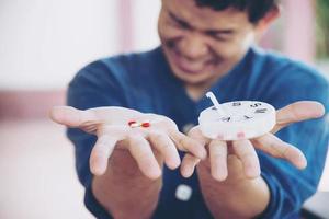 People prepare daily medicine tablet in pillbox - people healthcare with medicine pills concept photo