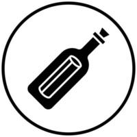 Message in a Bottle Icon Style vector