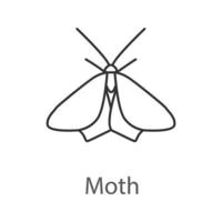 Moth linear icon. Butterfly. Insect. Thin line illustration. Contour symbol. Vector isolated outline drawing