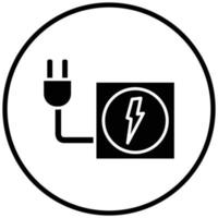 estilo de icono de electricidad vector