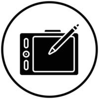 Pen Tablet Icon Style vector