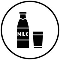 estilo de icono de leche vector