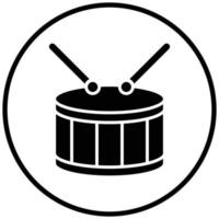 estilo de icono de tambor vector