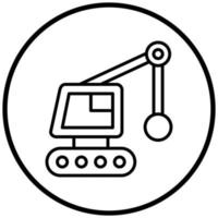 Demolition Crane Icon Style vector