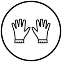 estilo de icono de guantes de mano vector