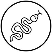 estilo de icono de serpiente vector