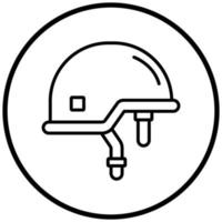 Soldier Helmet Icon Style vector