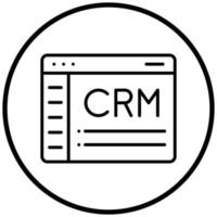 estilo de icono crm vector