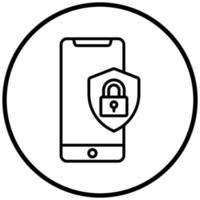 Mobile Security Icon Style vector
