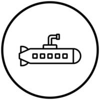 estilo de icono de submarino del ejército vector