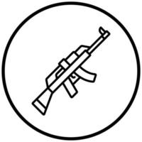 estilo de icono de rifle vector