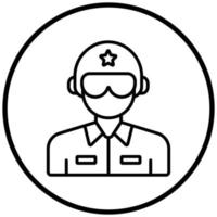 Army Pilot Icon Style vector