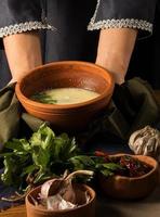 A shot of a dish in hands photo