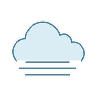 Fog color icon. Foggy weather. Smog. Weather forecast. Isolated vector illustration