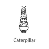 Caterpillar linear icon. Butterfly larval stage. Thin line illustration. Contour symbol. Vector isolated outline drawing