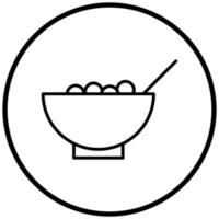 Cereal Bowl Icon Style vector