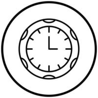 estilo de icono de reloj vector