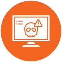 Computer Hacked Icon Style vector