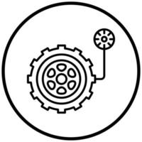 Tyre Pressure Icon Style vector