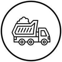 Dump Truck Icon Style vector