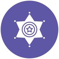 Sheriff Badge Icon Style vector