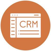 estilo de icono crm vector