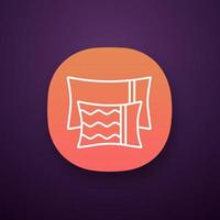 Pillows app icon. UI UX user interface. Cushions. Bedding. Web or mobile application. Vector isolated illustration
