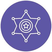 Sheriff Badge Icon Style vector