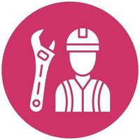 Construction Worker Icon Style vector