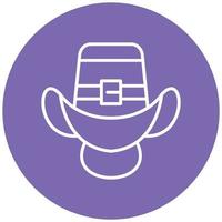 estilo de icono de sombrero de vaquero vector