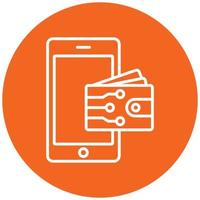 Digital Wallet Icon Style vector