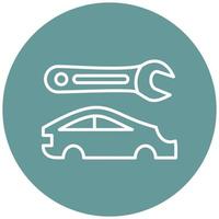 estilo de icono de reparación de carrocería de coche vector