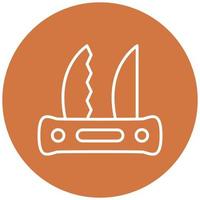 Pocket Knife Icon Style vector