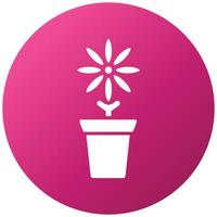 Flower Pot Icon Style vector