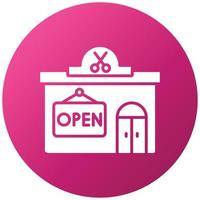 Open Shop Icon Style vector