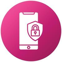 Mobile Security Icon Style vector