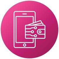 Digital Wallet Icon Style vector