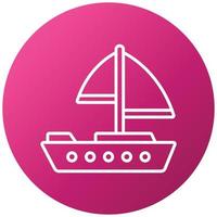 Yachting Icon Style vector