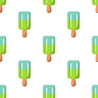 seamless ice cream pattern on a popsicle stick. vector illustration on a white background.