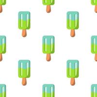 seamless ice cream pattern on a popsicle stick. vector illustration on a white background.