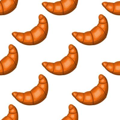 seamless croissant pattern. vector illustration on a white background.